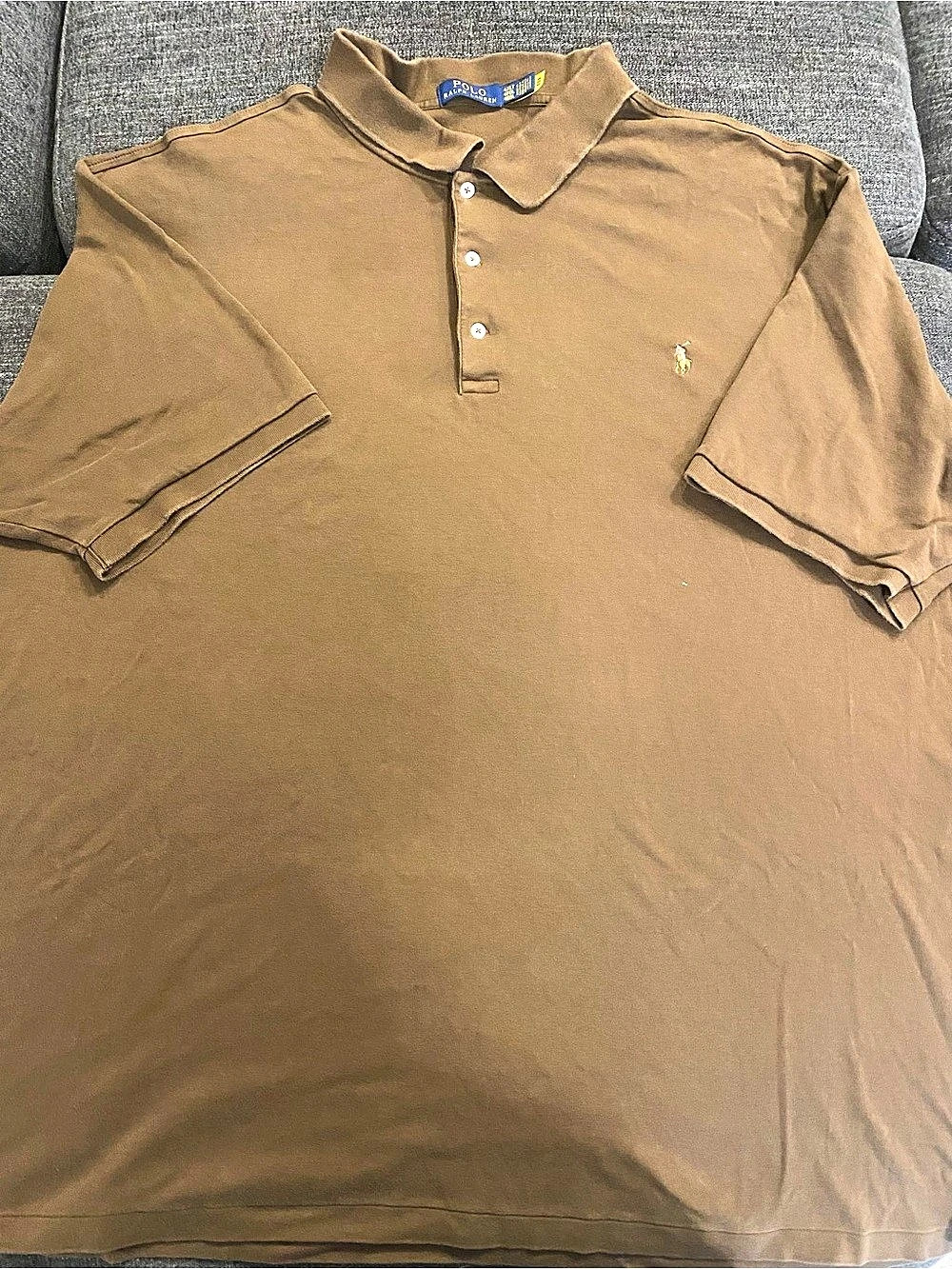 Polo Ralph Lauren Classic Fit Cotton Mesh Polo Shirt Brown XL